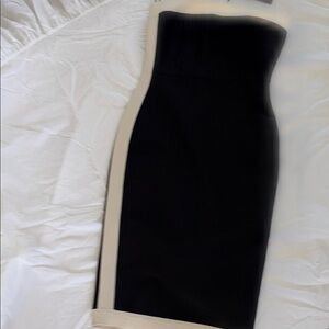 Fashion Nova Two-Tone Strapless Midi Dress